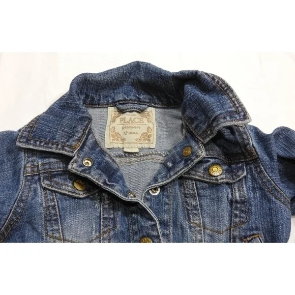 ✨️ Place Denim Jean Jacket Size 18 months - Picture 3 of 7
